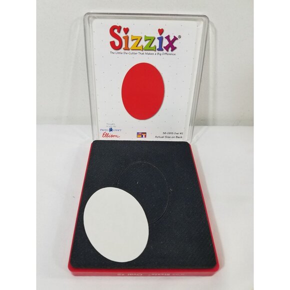 Sizzix Lot of 2 Red Die Cutter Heart #1 38-0800 Oval #2 38-0815 Provo Craft 4" - Picture 16 of 16
